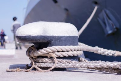 boat with mooring