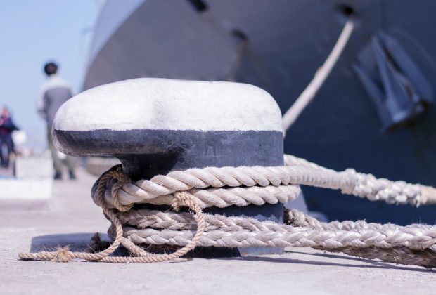 boat with mooring